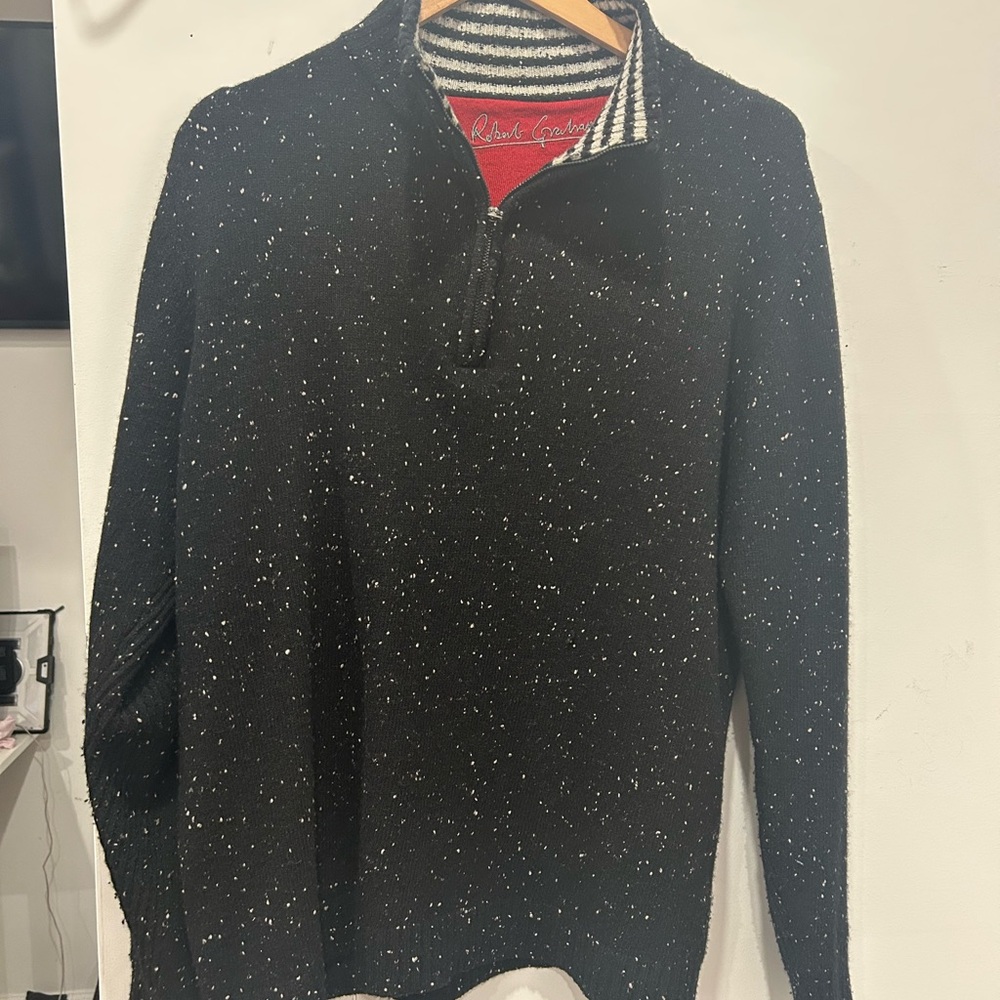 Robert Graham wool 3/4 zip sweater